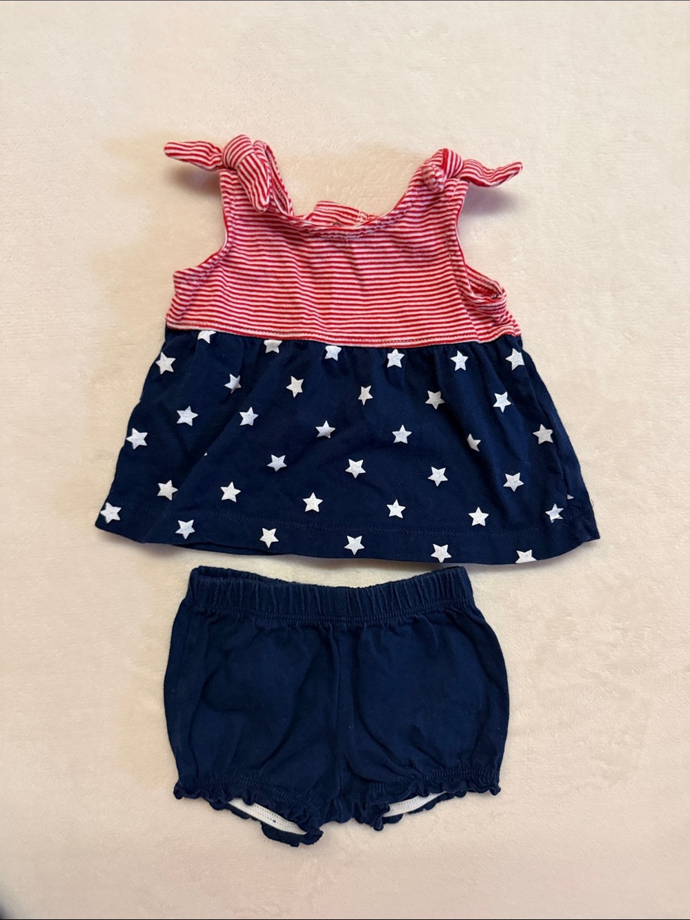 Carter's Red Stripe & Navy Star Two-Piece Set